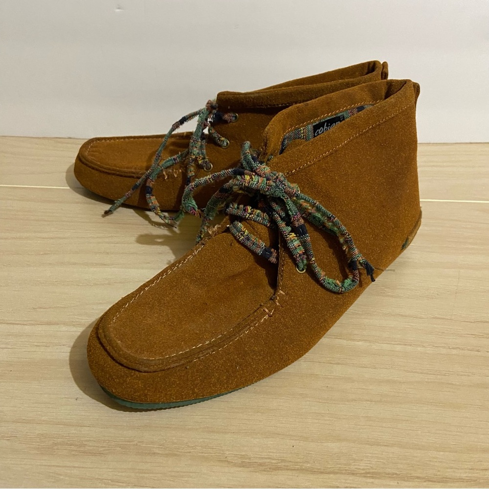 Cobian Willow Suede Desert Lace Up Chukka Boots Size 7 Brown/Orange Boho Native